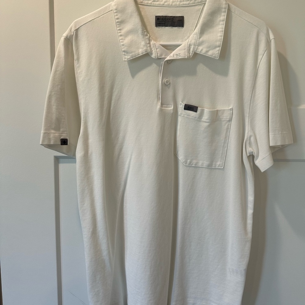 Figs Pro White Men's Polo Shirt